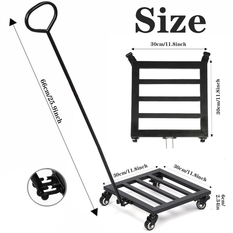 Goooxim Heavy Duty Plant Caddy with Wheels 12Inch - 200lb
