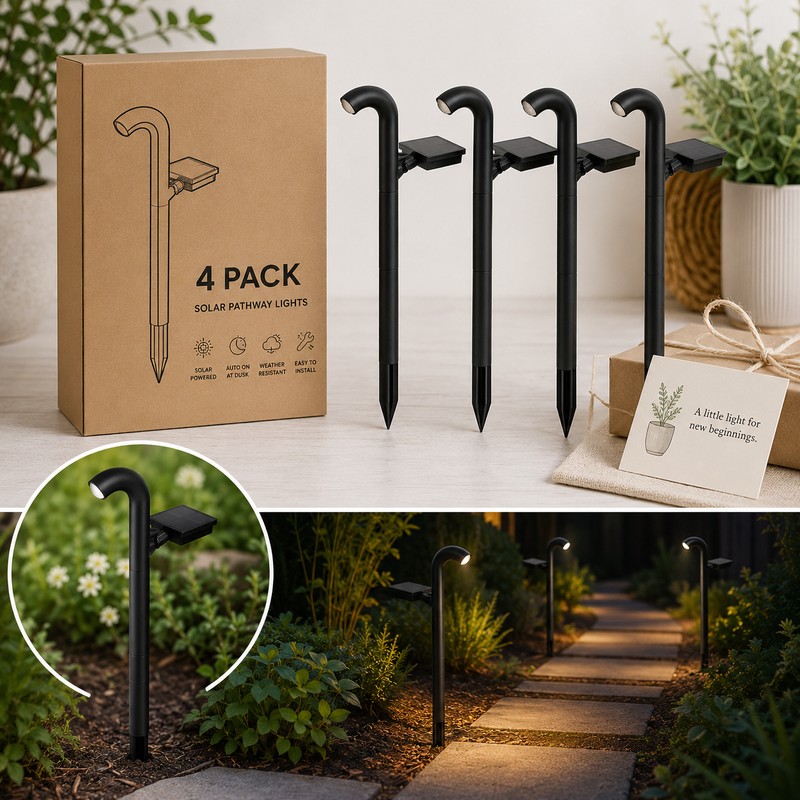 Solar Pathway Lights for Outdoor Landscaping – Waterproof LED Garden