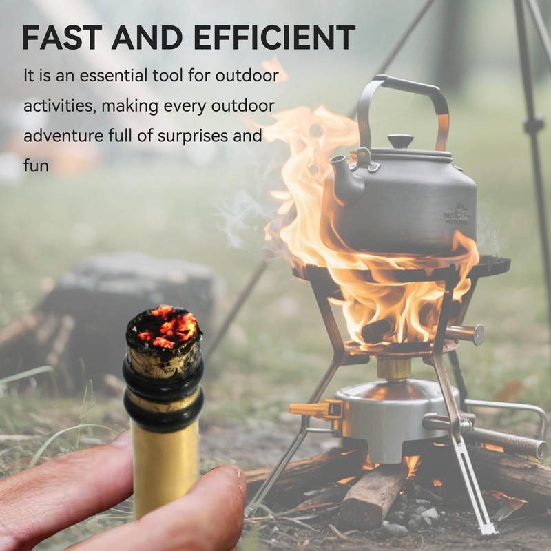 Fire Piston, Portable Outdoor Emergency Fire Piston Convenient Survival Supplies