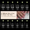 Short Square Nail Tips, Venares 500 Pcs Half Matte Short