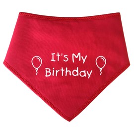 Spoilt Rotten Pets Red IT'S MY BIRTHDAY Happy Birthday Dog Bandana Dog Scarf Bandana For Dogs (S4 Ex Large Dog Husky, Alsatian & Chow)