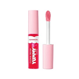 COVERGIRL Clean Fresh Yummy - Brillo de labios, transparente, aromas naturales, fórmula vegana - My Strawbooty