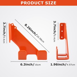 homfanseec Chainsaw Holder,Chainsaw Mount,Steel Chain Saw Hanger for Garage Organization,Durable Garage Storage Shed Organizer for Chain Saw Sharpener Tool Accessories Weed Eater(2 Pcs)