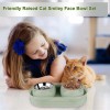 Kevideawl Cat Food Bowls, Raised Bowl with Stand, Stainless Steel,