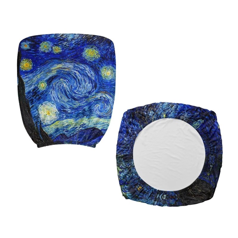 Talayituse Starry Night Print Office Computer Chair Covers, Split Stretchable