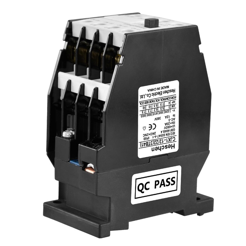 Heschen AC Contactor CJX1-12/22 220V 50/60Hz Coil 3P 3 Pole