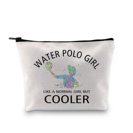 XYANFA Water Polo Gifts Water Polo Lover Gift Cosmetic Bag Water Polo Player Gift Water Polo Athletes Gift Pocket Zipper Bag (Cotton, WATER POLO GIRL)
