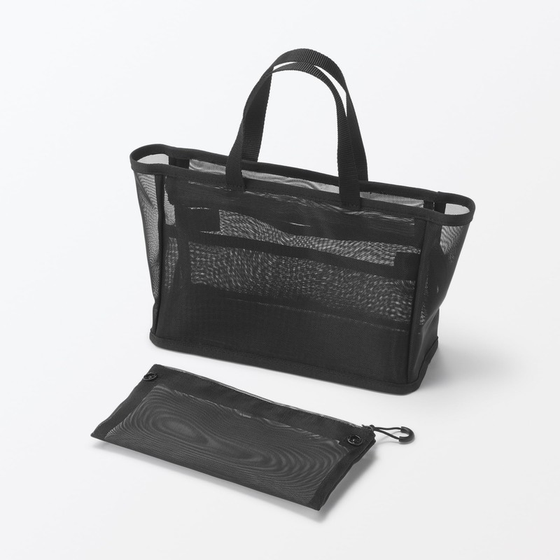 MUJI 84920844 Nylon Mesh Spa Pouch, Approx. 11.4 x 3.5