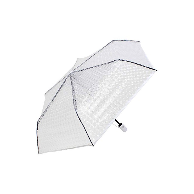 iX-brella Pocket Umbrella Transparent with Lens Effect and Coloured Handle