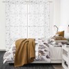 FRAMICS Silver Snowflake Foil Print Sheer Curtains for Living Room,