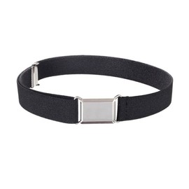 WannGe Kids Buckle Belt Kid Adjustable Elastic Belt Boy Stretch Belt for Children Boys Girls - Black