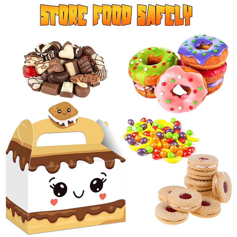S'mores Treat Boxes 12pcs Cute Campfire Themed Party Favor Boxes