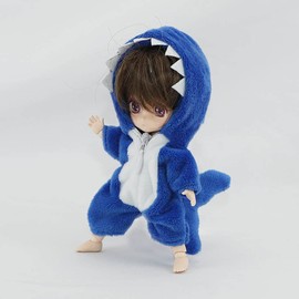niannyyhouse Obitsu 11 cm Clothing Dress Up Shark Suit Onesies 1/12 BJD OB11 Doll 4.3 Inch Figure Accessories (B-2)