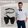 Luckyvestir Oversized Bow Ties for Men, Pre Tied Men's Bowtie