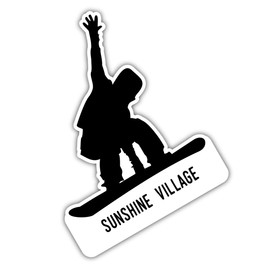 Sunshine Village Alberta Ski Adventures Souvenir 4 Inch Fridge Magnet Board Design
