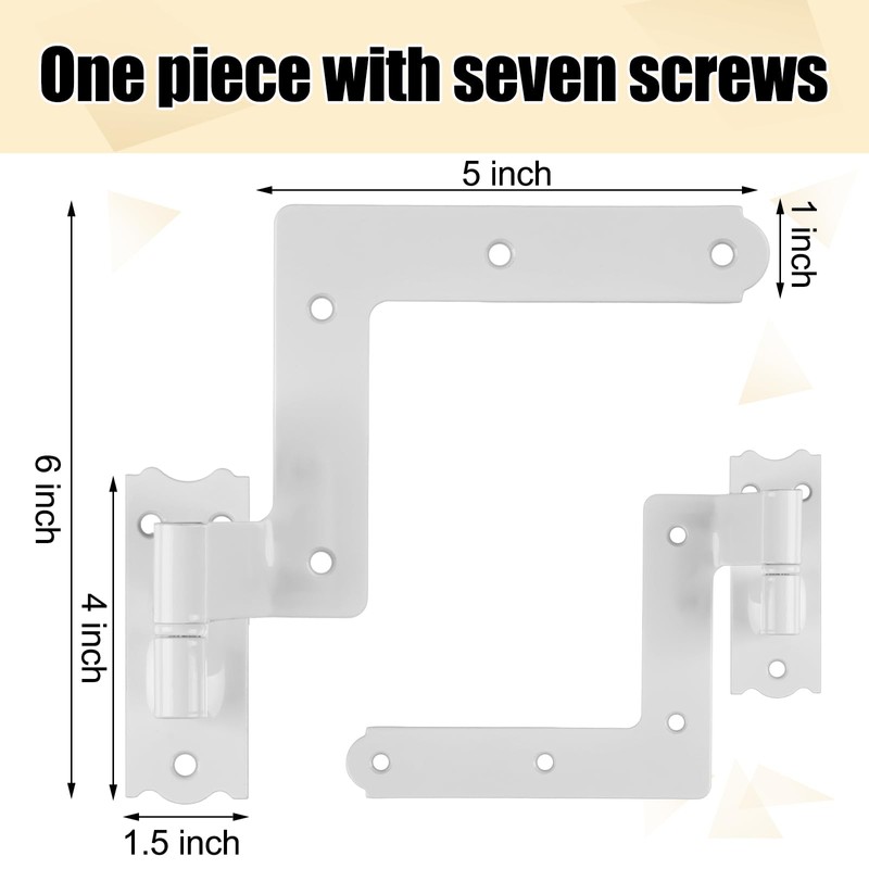 Moxweyeni 8 Pack (4 Pair) Steel Blind Shutter Hinge 1-1/16"