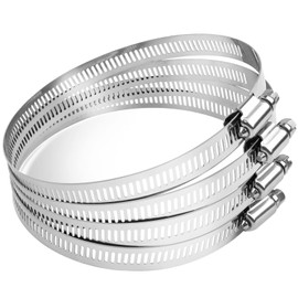 Leryati Hose Clamps, 40-63 mm, 40-63 mm Stainless Steel Set, 304 Clamps, Hose Clamp, No Hose Tie, Large Pipe Clamps and Screw Clamps for Pool, Washing Machine and Garden