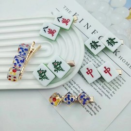 DIY Hairpin & Hair Accessory Making Supplies cd59 9 Wan Mahjong 5.1*3Cm [Individual 200ea