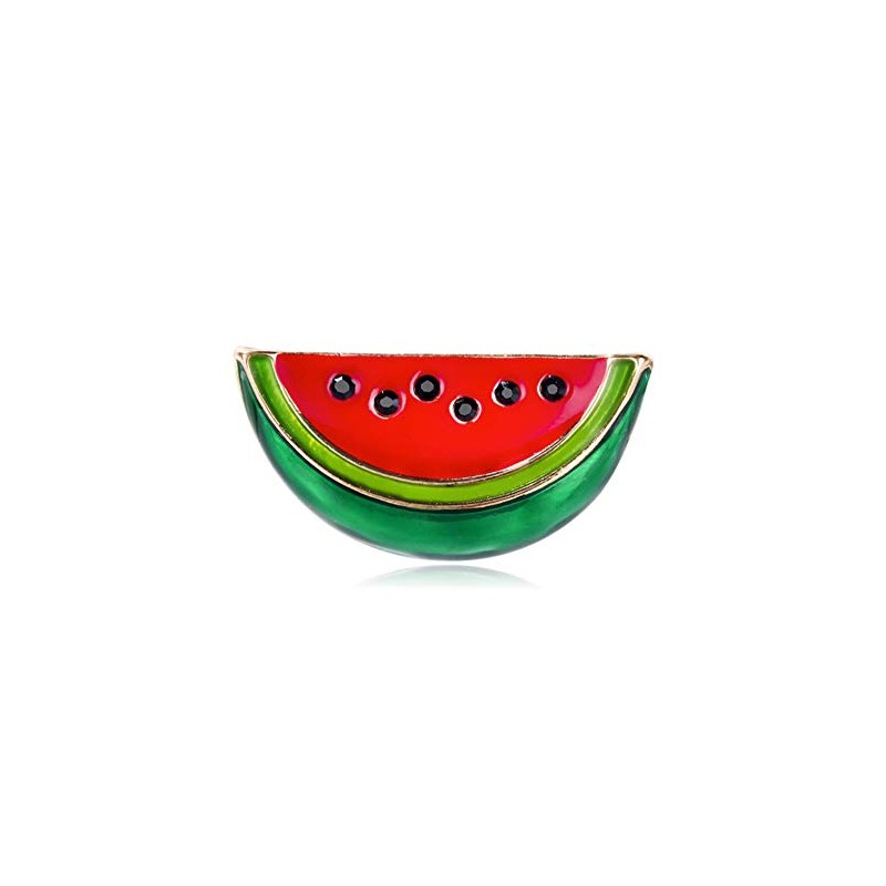 LLYANZ Broches de sandía, esmaltados, Frescos y Preciosos
