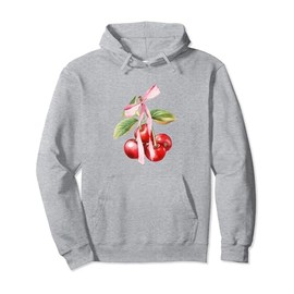 Coquette Bows with cherries Cute Coquette girl clothes Pullover Hoodie