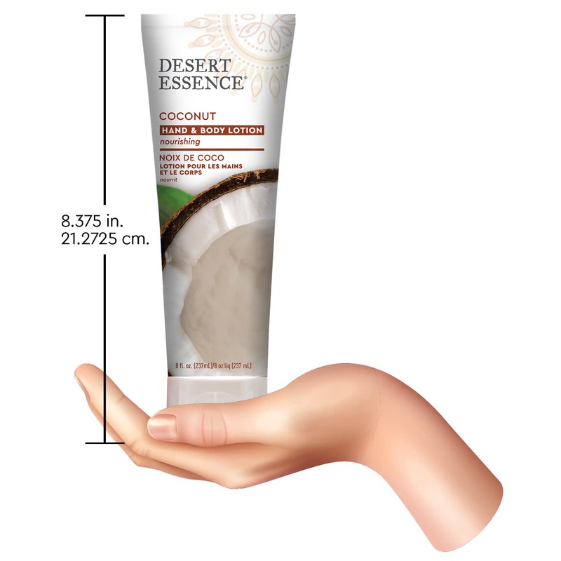 Desert Essence Organic Coconut Hand and Body Lotion 8 fl.