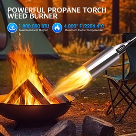 SEVENMEET Weed Torch, Propane Torch Weed Burner with 11.5FT Hose, 1,800,000 BTU Blow Torch for Weed, Self Igniter Weed Torch Flamethrower for Weeding, Roof Asphalt, Melting Snow, Road Marking