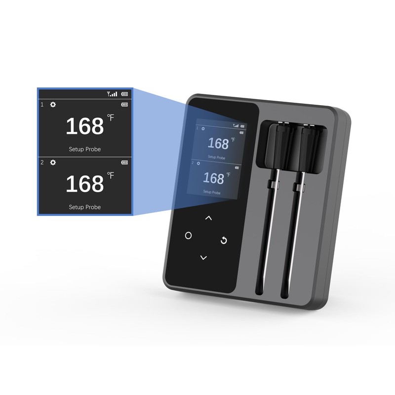 Meat Thermometer, Maypott Smart Wireless Bluetooth 2 Probes IP67 Waterproof