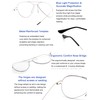 +3.5 Oversized Bifocal Reading Glasses for Women Men - Aviator