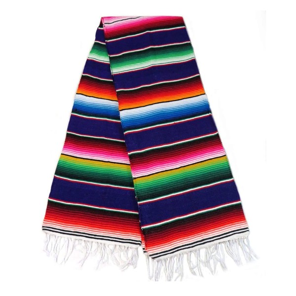 Leos Imports Mexican Serape Blanket, Traditional Saltillo Mexican Blanket, Handmade