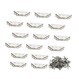 Mipcase 16 Sets Stainless Steel Multifunctional Triangle Corner Brackets for Furniture Shelves Cabinets and Tables Heavy Duty Support with Screws for Easy Installation
