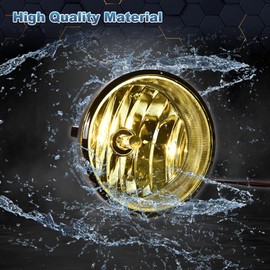 PIT66 Fog Light, Compatible with 2005-2011 Toyota Tacoma/2004-2006 Toyota Solara/2008-2015 Toyota Sequoia/2007-2013 Toyota Tundra Bumper Fog Lights Lamps w/Bulb/Switch LH+RH, Yellow
