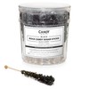 Black Rock Candy Sugar Sticks - Black Cherry Flavored -