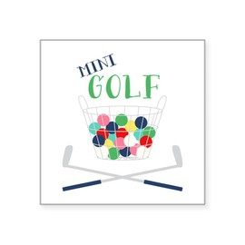 CafePress Mini Golf Sticker Square Bumper Sticker Car Decal