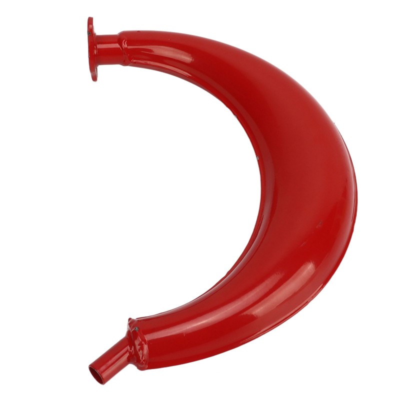 Exhaust Muffler Red Exhaust Silencer Pipe Half Moon Shape 40mm
