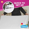 5pk White Paper Table Covers | 90x90cm Paper Tablecloths for