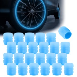 24PCS Dust Caps for Car Tyres Strong Seal Fluorescent Car Tyre Valve Caps Luminous Tyre Caps Enhance Night Visibility Glow in the Dark Car Valve Caps for Cars SUV Motorbike Trucks Bicycle Decoration