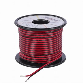 TUOFENG 22awg Electrical Wire 100 ft 22 Gauge Led Wire 2 Pin Extension Cable Wire Red Black Wires 12V/24V DC Cable for Led Strips Single Colour