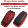 Kirsnda for Ford Key fob Cover,Texture case,with Keychain,Key Shell/Skin,5-Buttons fit