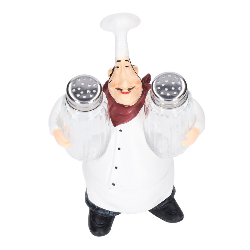 Chef Statue Salt Shakers Set Adorable Statue Vivid Details Resin