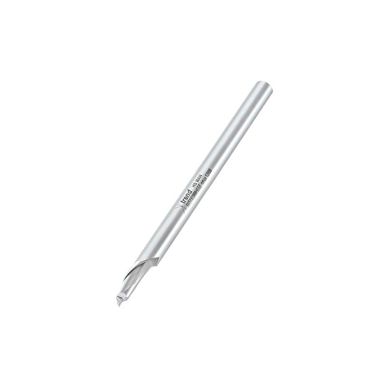 Trend Professional Single Flute Helical Plunge Router Cutter Bit, 8mm
