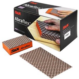 S&X Sanding Block Hook and Loop Sandpaper Assortment, 100-Pack, Multipurpose Coarse Medium Fine Sanding Sponge Set for Wood, Drywall, Metal, Washable and Reusable (Grit 80)