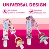 Smlpuame Dummy Clips Girl,6 Pack BPA Free Soother Chain,Pacifier Holder