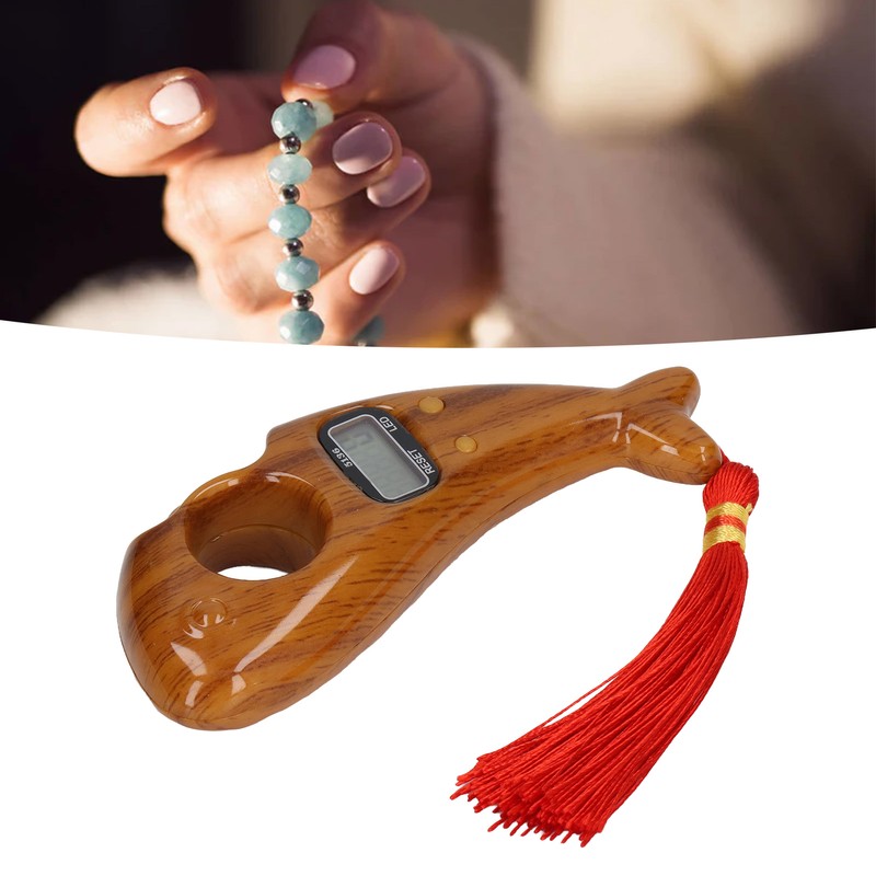 Digital Beads Counter Noiseless Fish Shape Portable Prayer Beads Counter