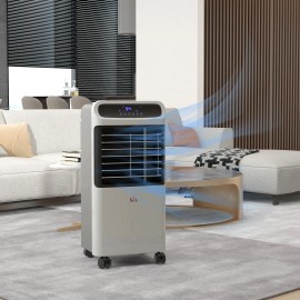 3 in 1 Energy-Saving Gray Air Cooler Mobile Evaporative Fan Remote Timer Oscillation for Home Office Bedroom Ice Cooling Featurecolor: Gray Color