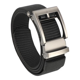 L-Chic Work Belt, Tactical, Nylon, Metal Buckle, Gray, Lightweight, Durable, Adjustable, Outdoor Skiing, Golf, DIY, Suitable for Waist Length, 47.2 inches (120 cm), Black, M