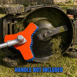 3T Design Lawn Mower Cleaning Brush – Professional Mower Deck & Garden Tool Debris Cleaning Brush, Compact Orange Cleaning Accessory