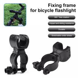 360 Degree Rotation Cycling Bike Flashlight Handlebar Holder Mount Clamp Clip