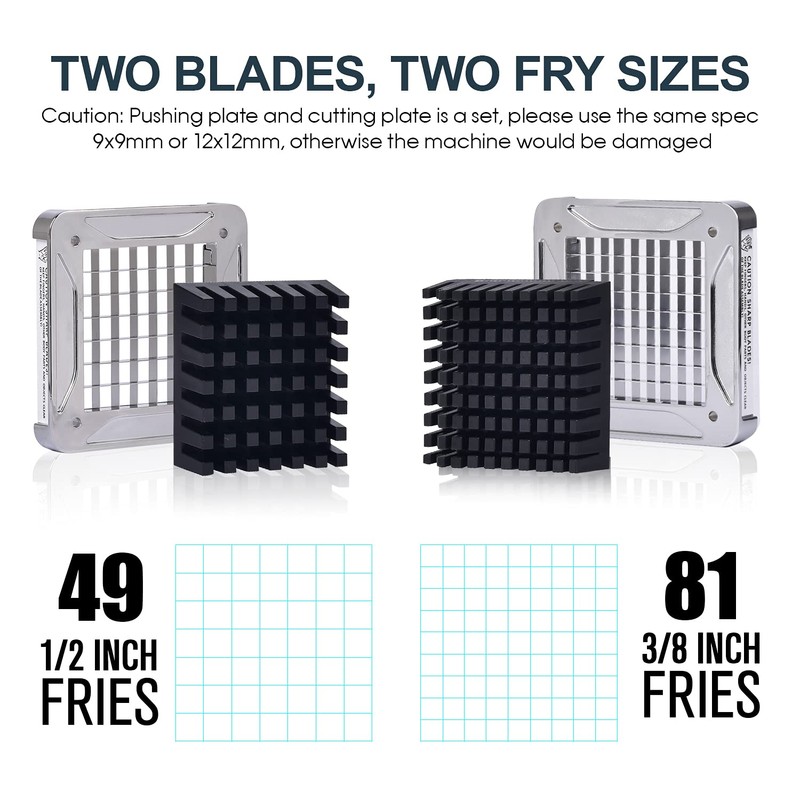 French Fry Cutter, Sopito Professional Potato Cutter Stainless Steel with