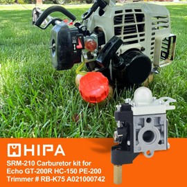 Hipa SRM 230 Carburetor for Echo PE230 SRM230 PAS230 PPT230 GT230 SRM231 PE231 GT231 PAS231 PPT231 SRM230S SRM230U SRM231S SRM231U Trimmer Replace RB-K75
