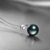 Qimily 18K Gold Freshwater Cultured White Pearl Pendant Necklace 9-10mm